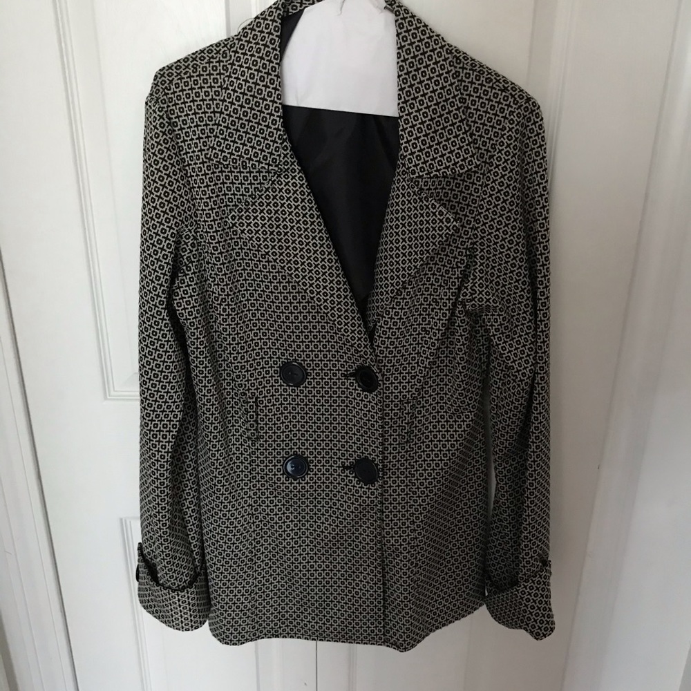 Black and white blazer
